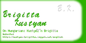 brigitta kustyan business card